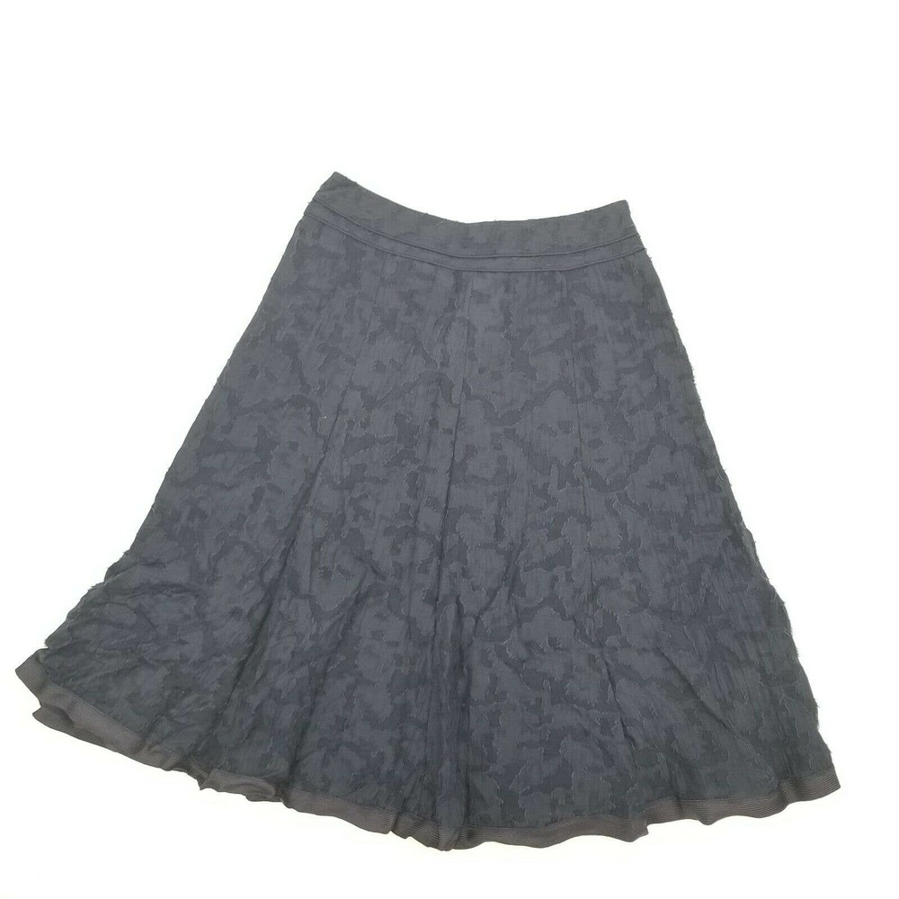 Talbots Burnout A-Line Skirt Silk Cotton
